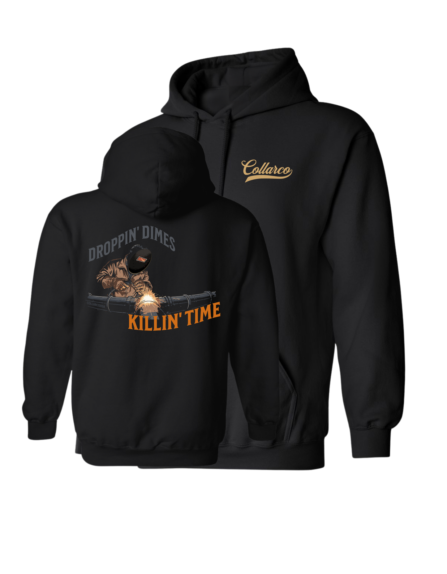 WELDER'S TRADE HOODIE - STACKIN' DIMES, KILLIN' TIME