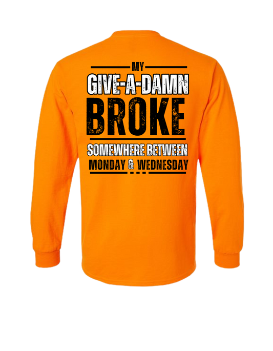 GIVE-A-DAMN BROKE LONG SLEEVE WITH POCKET