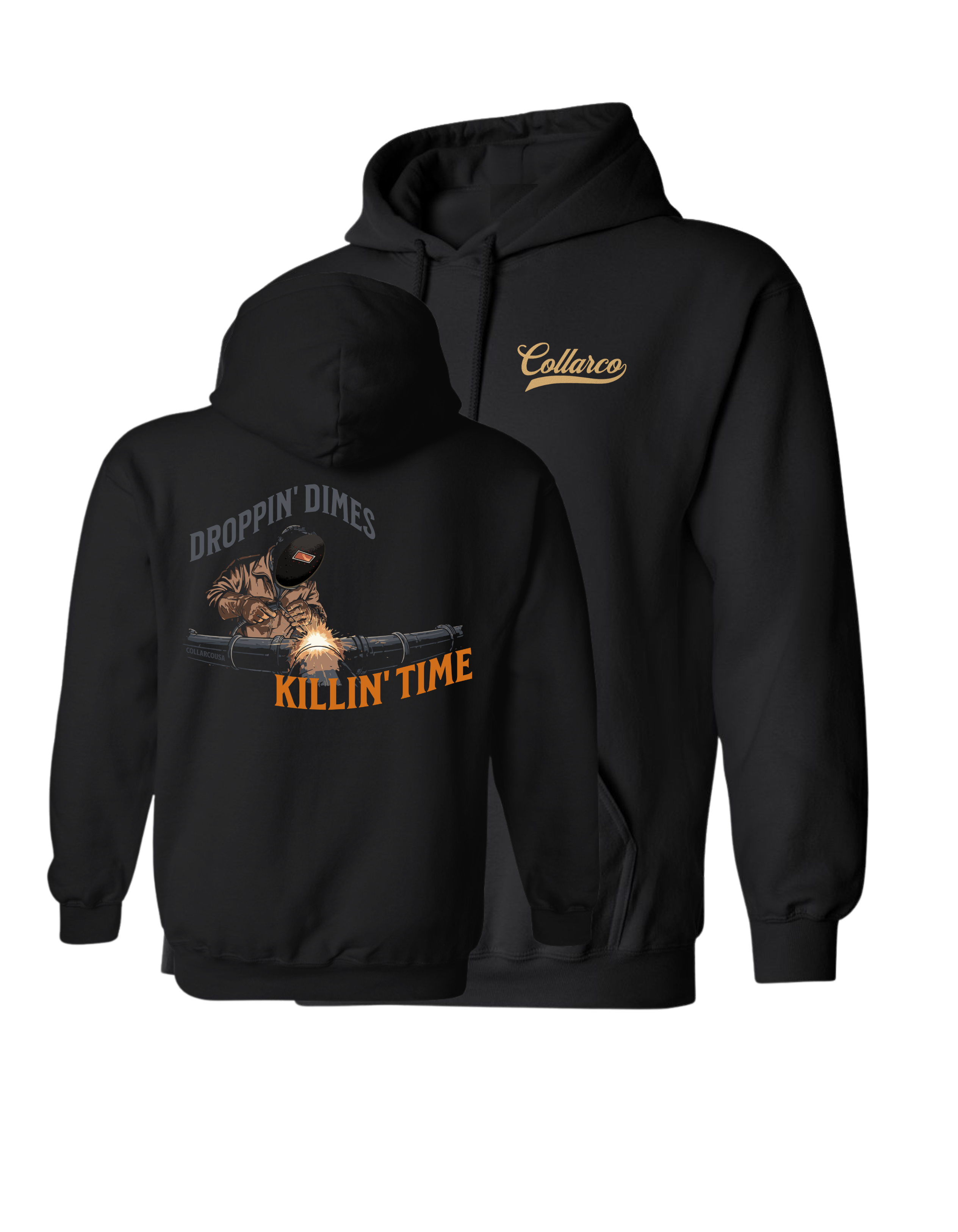 WELDER'S TRADE HOODIE - STACKIN' DIMES, KILLIN' TIME