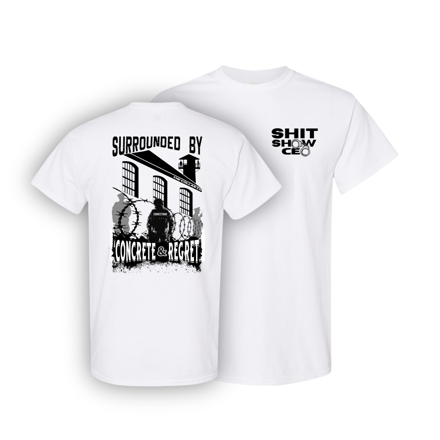 CONCRETE AND REGRET CORRECTIONS OFFICER T SHIRT