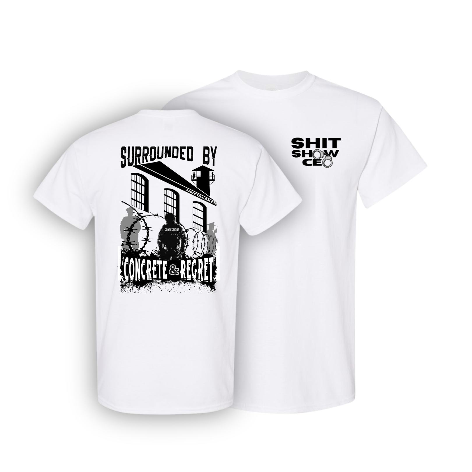 CONCRETE AND REGRET CORRECTIONS OFFICER T SHIRT