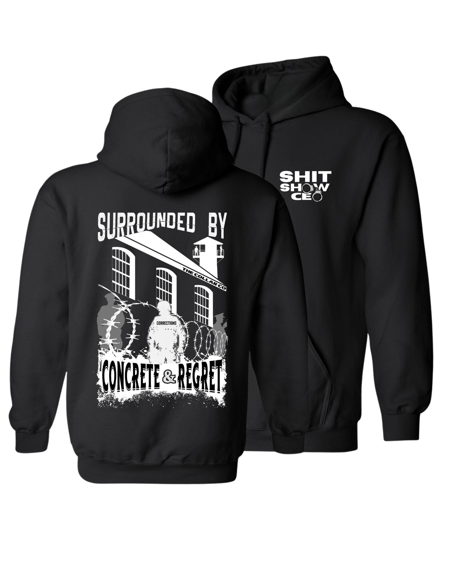 SURROUNDED BY CONCRETE AND REGRET CORRECTIONS HOODIE