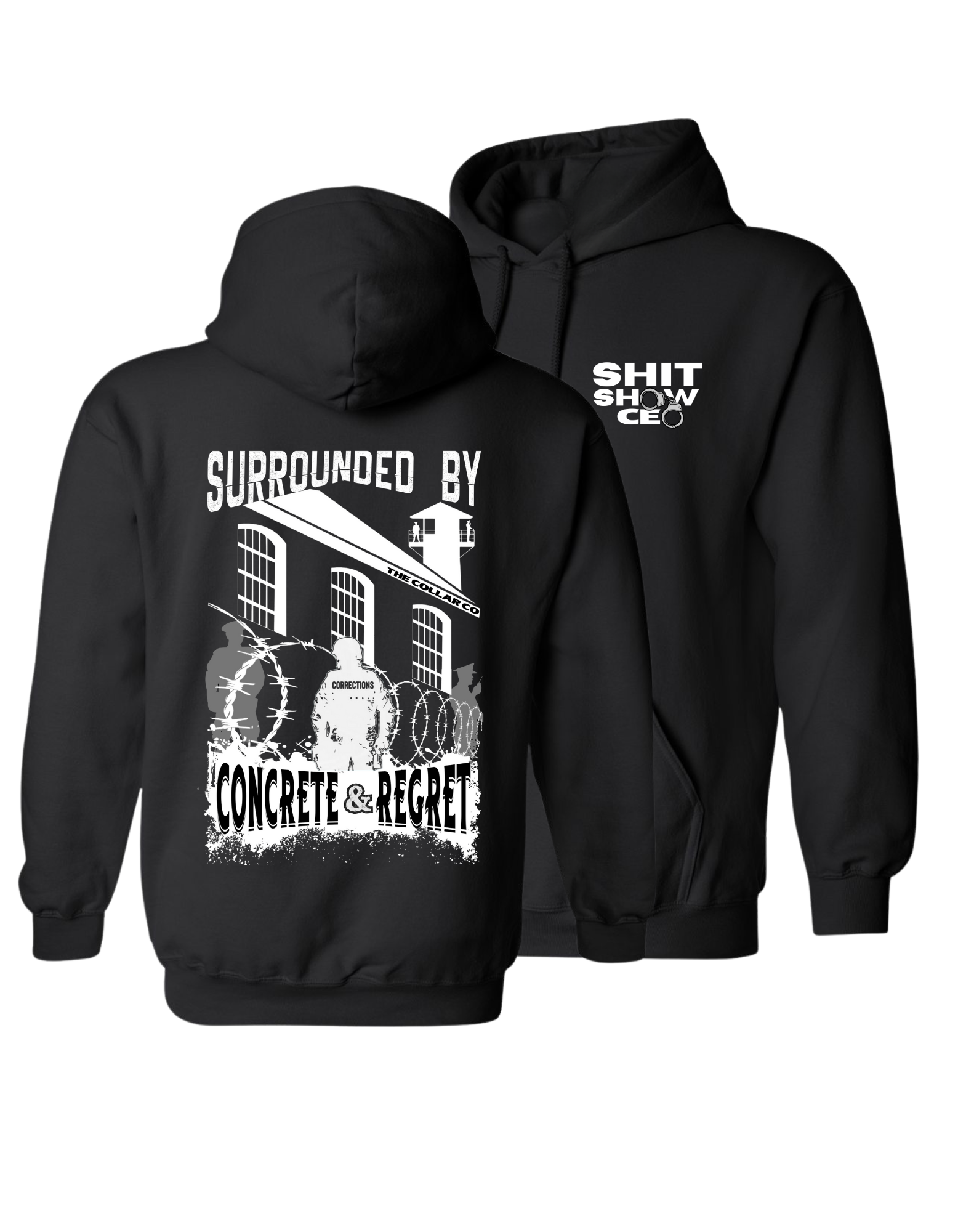 SURROUNDED BY CONCRETE AND REGRET CORRECTIONS HOODIE