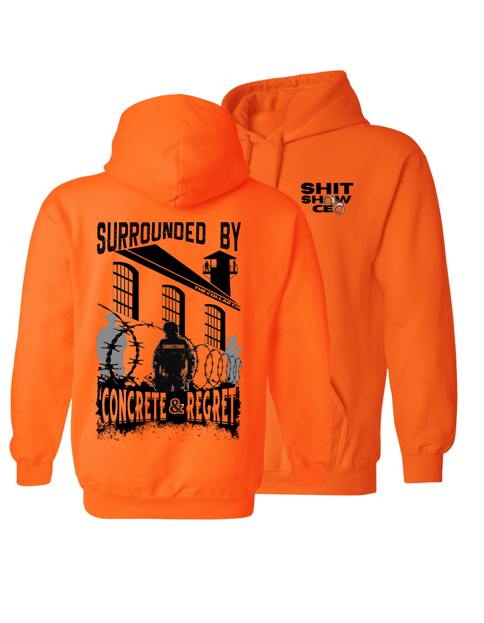 SURROUNDED BY CONCRETE AND REGRET CORRECTIONS HOODIE