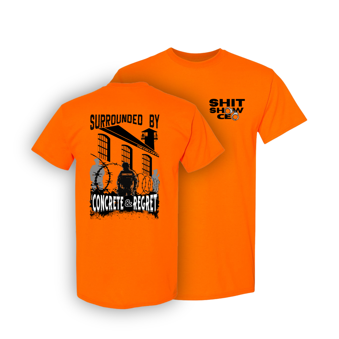 CONCRETE AND REGRET CORRECTIONS OFFICER T SHIRT