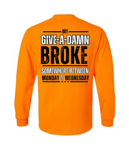 GIVE-A-DAMN BROKE LONG SLEEVE WITH POCKET