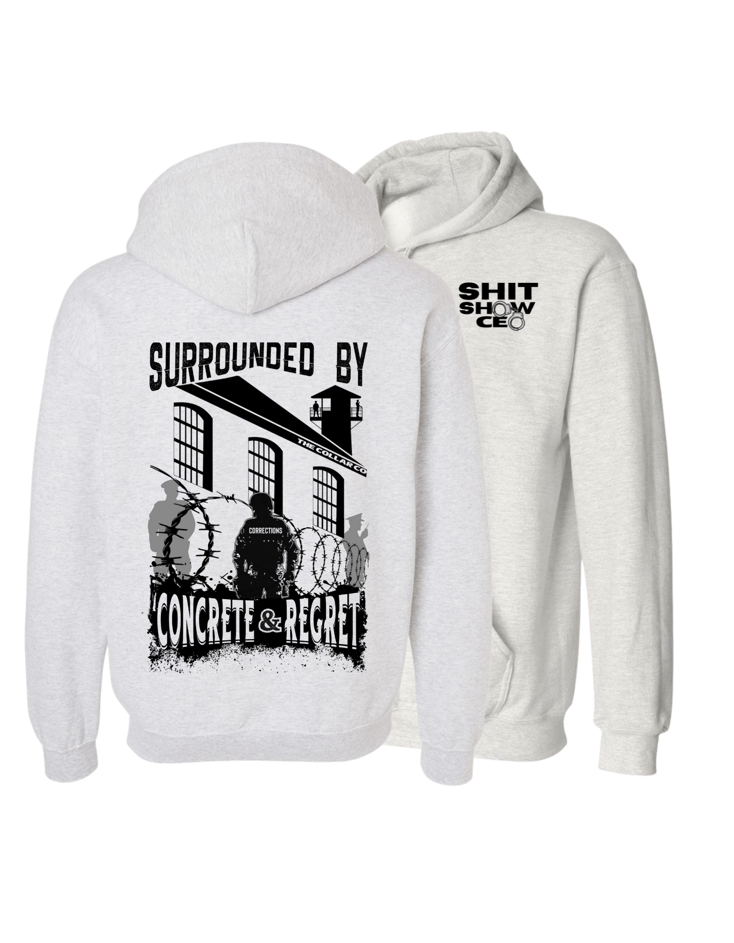 SURROUNDED BY CONCRETE AND REGRET CORRECTIONS HOODIE