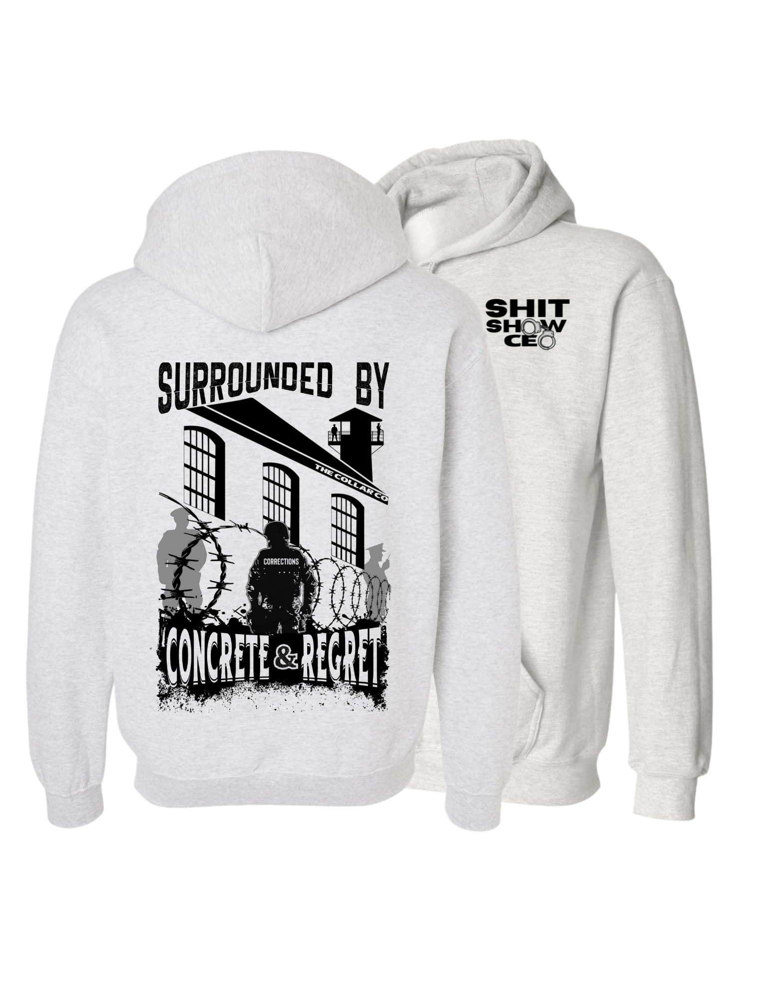 SURROUNDED BY CONCRETE AND REGRET CORRECTIONS HOODIE
