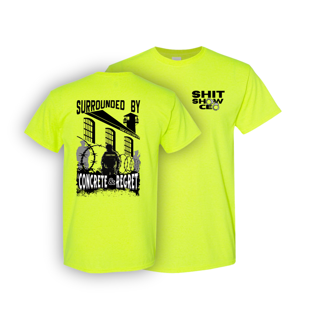 CONCRETE AND REGRET CORRECTIONS OFFICER T SHIRT