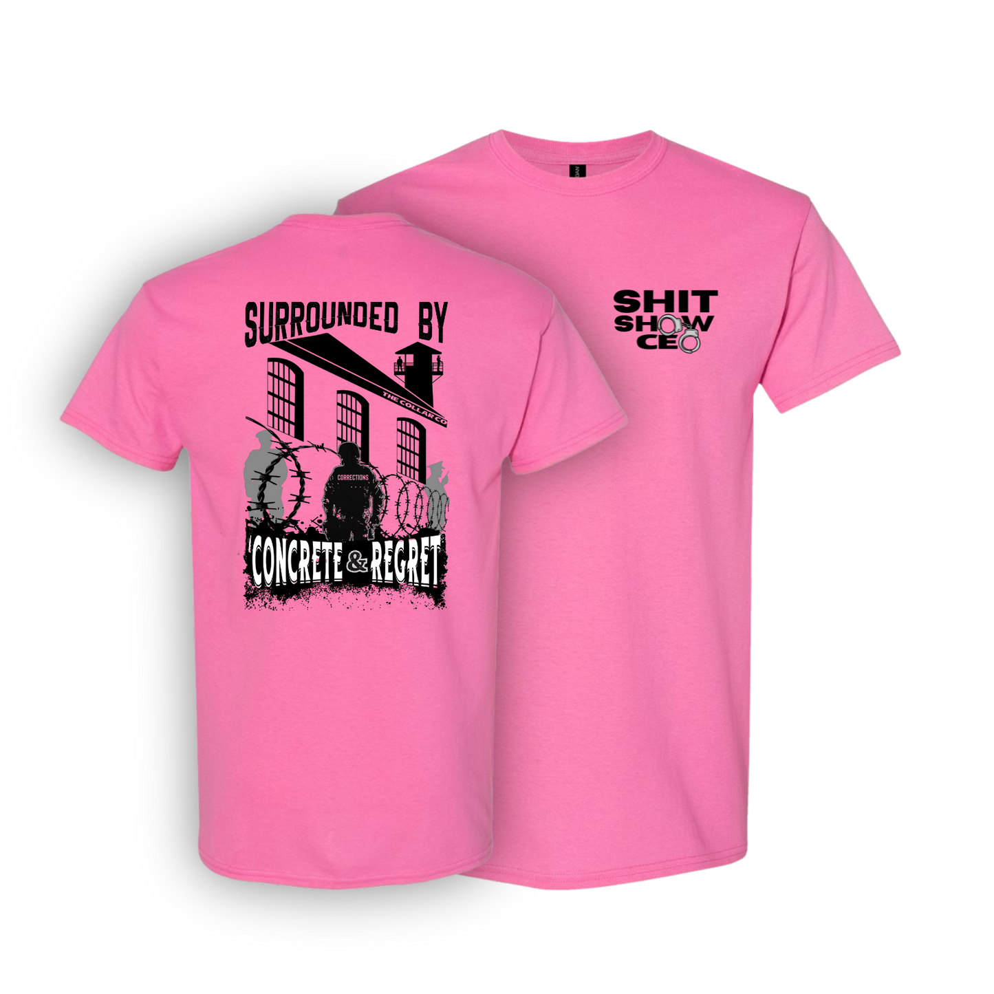CONCRETE AND REGRET CORRECTIONS OFFICER T SHIRT