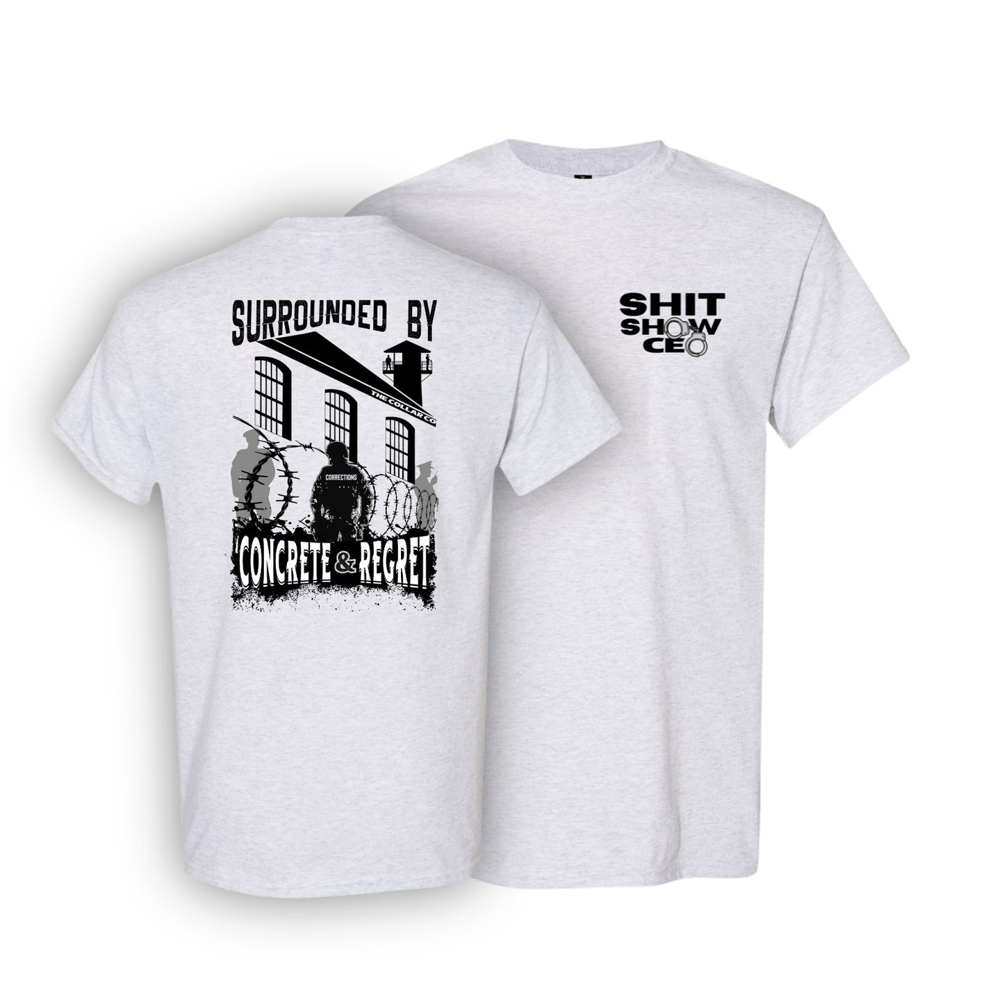 CONCRETE AND REGRET CORRECTIONS OFFICER T SHIRT