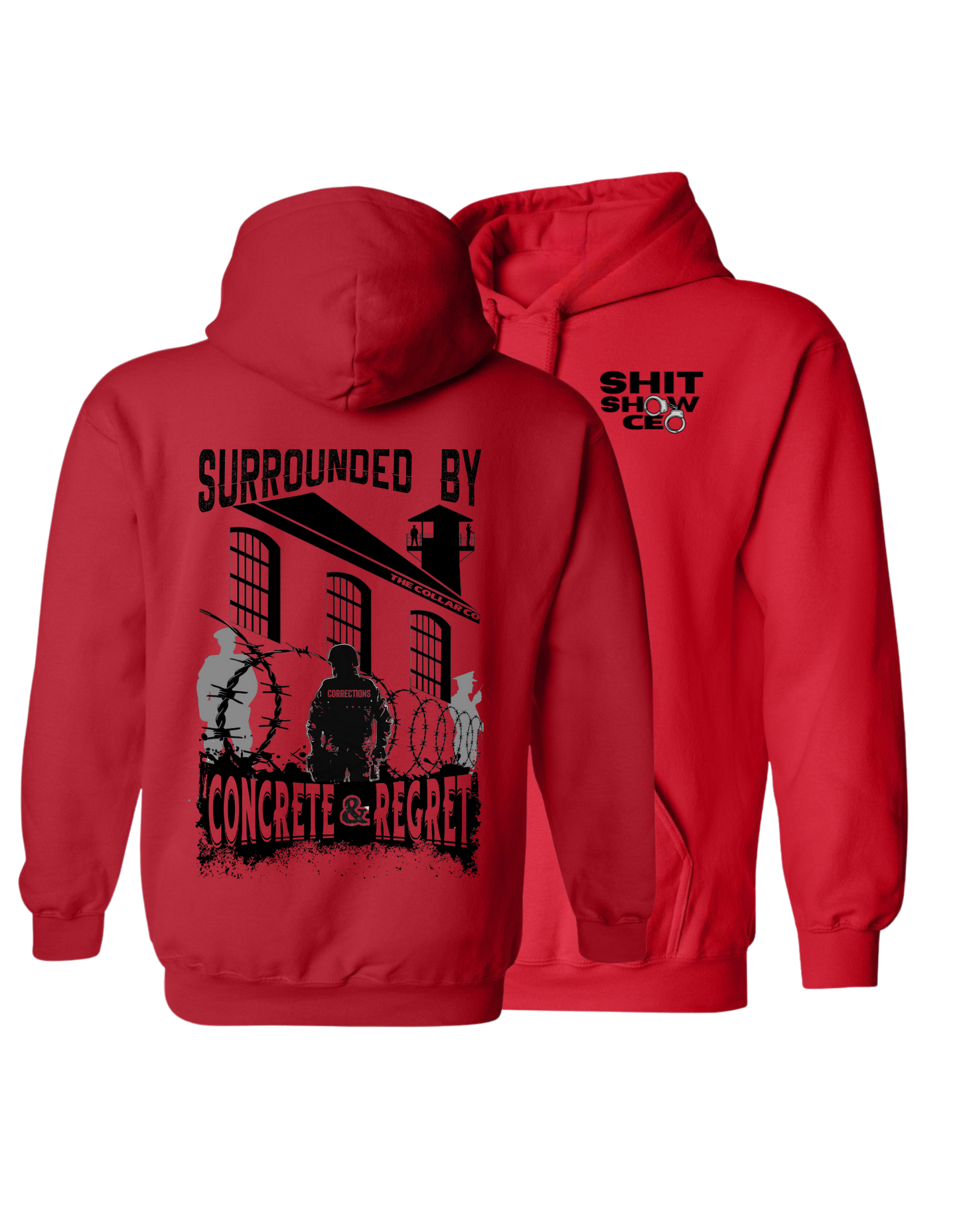 SURROUNDED BY CONCRETE AND REGRET CORRECTIONS HOODIE
