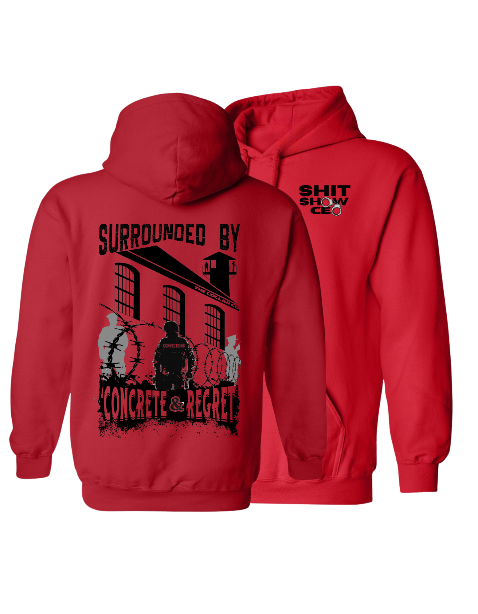 SURROUNDED BY CONCRETE AND REGRET CORRECTIONS HOODIE