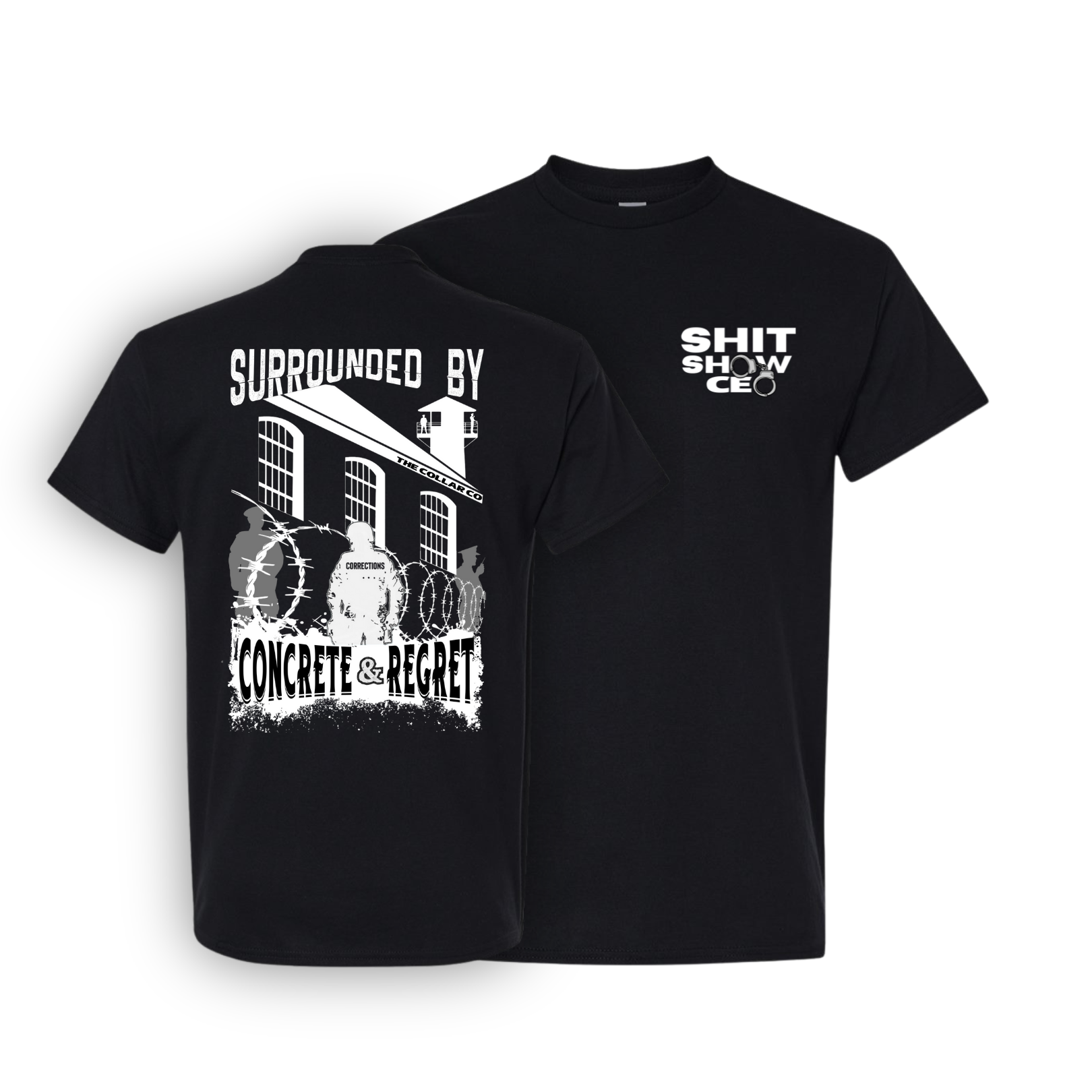 CONCRETE AND REGRET CORRECTIONS OFFICER T SHIRT